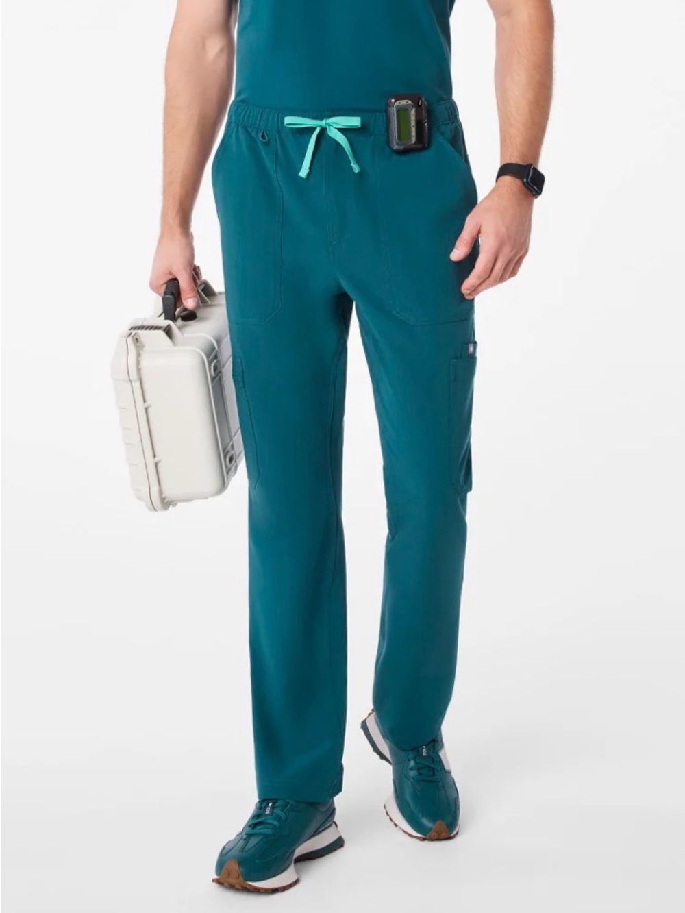 FIGS Cairo Cargo Scrub Pants Caribbean Blue TM3001 Medium